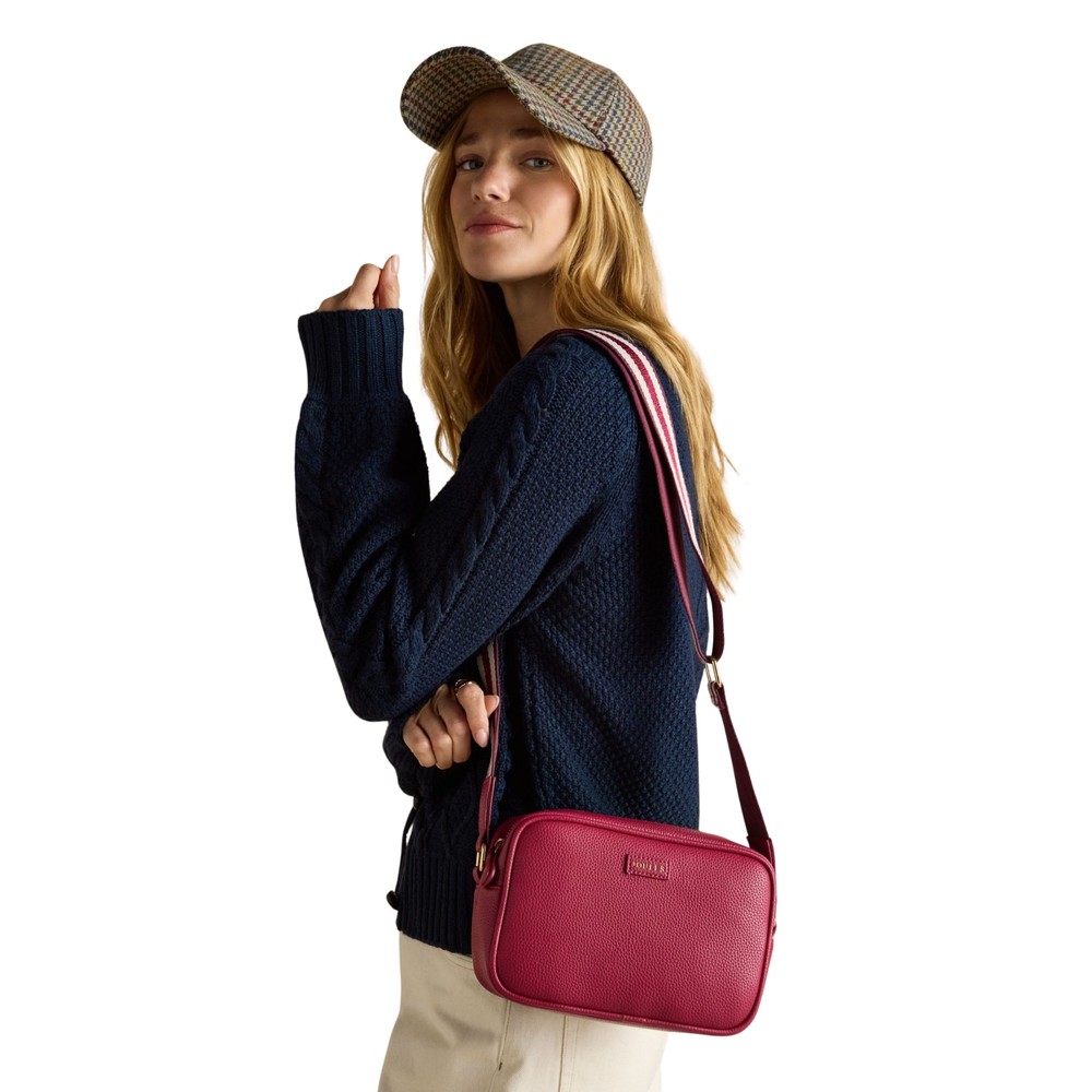 Joules Womens Trent Handbag Berry Red