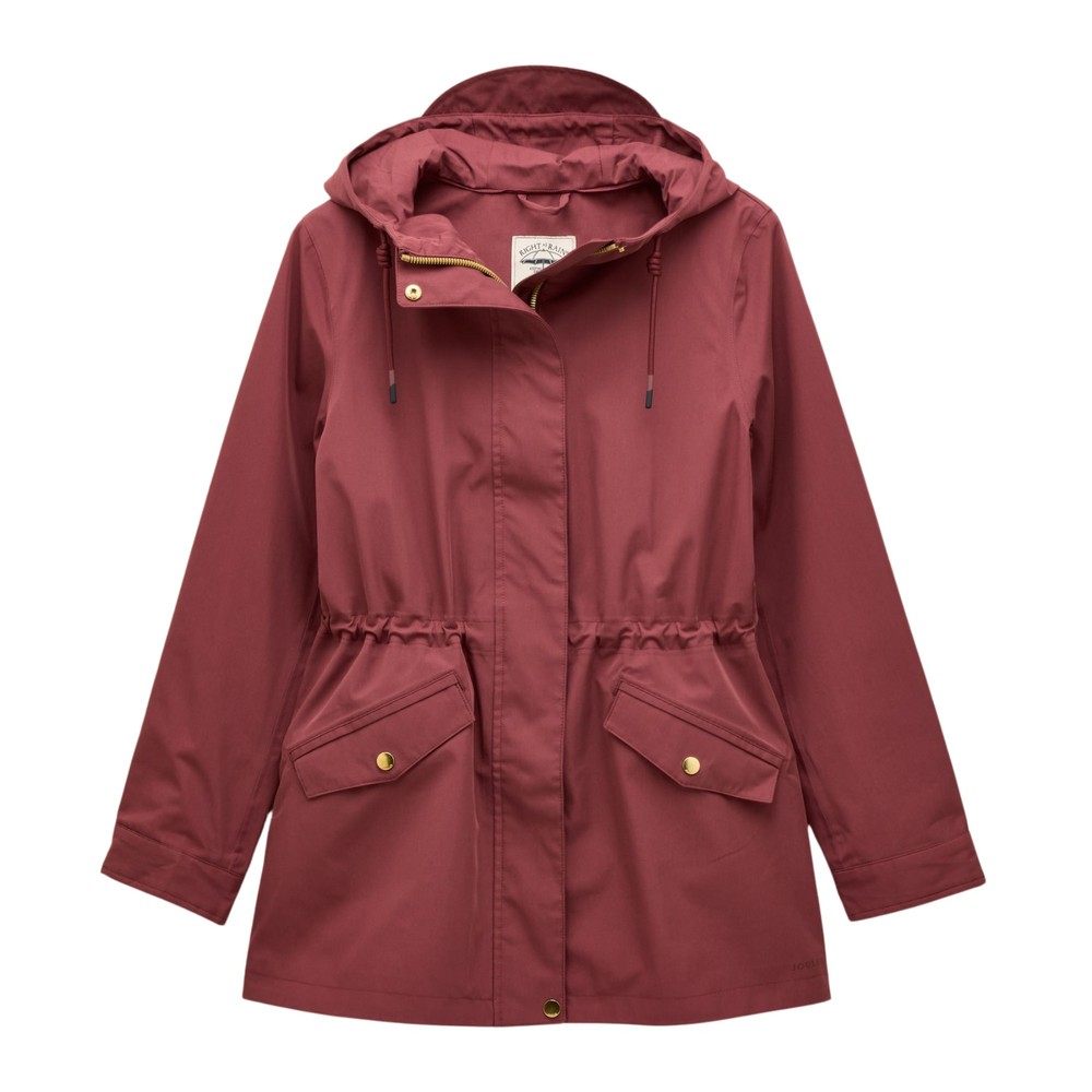 Joules Womens Portwell Raincoat Oxblood