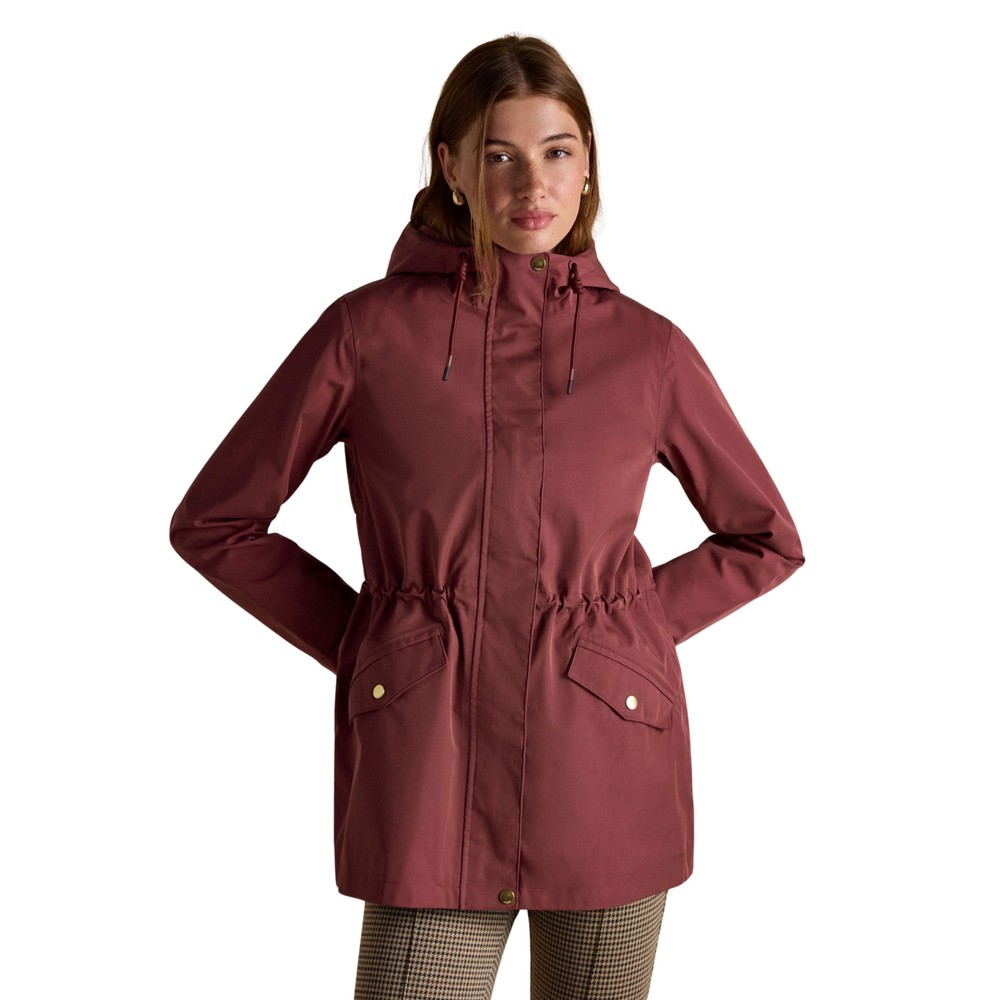 Joules Womens Portwell Raincoat Oxblood
