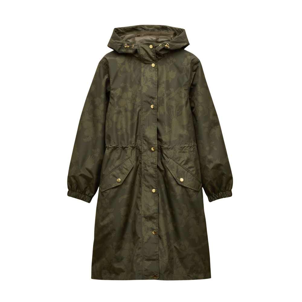 Joules Womens Holkham Raincoat Green Grapeleaf