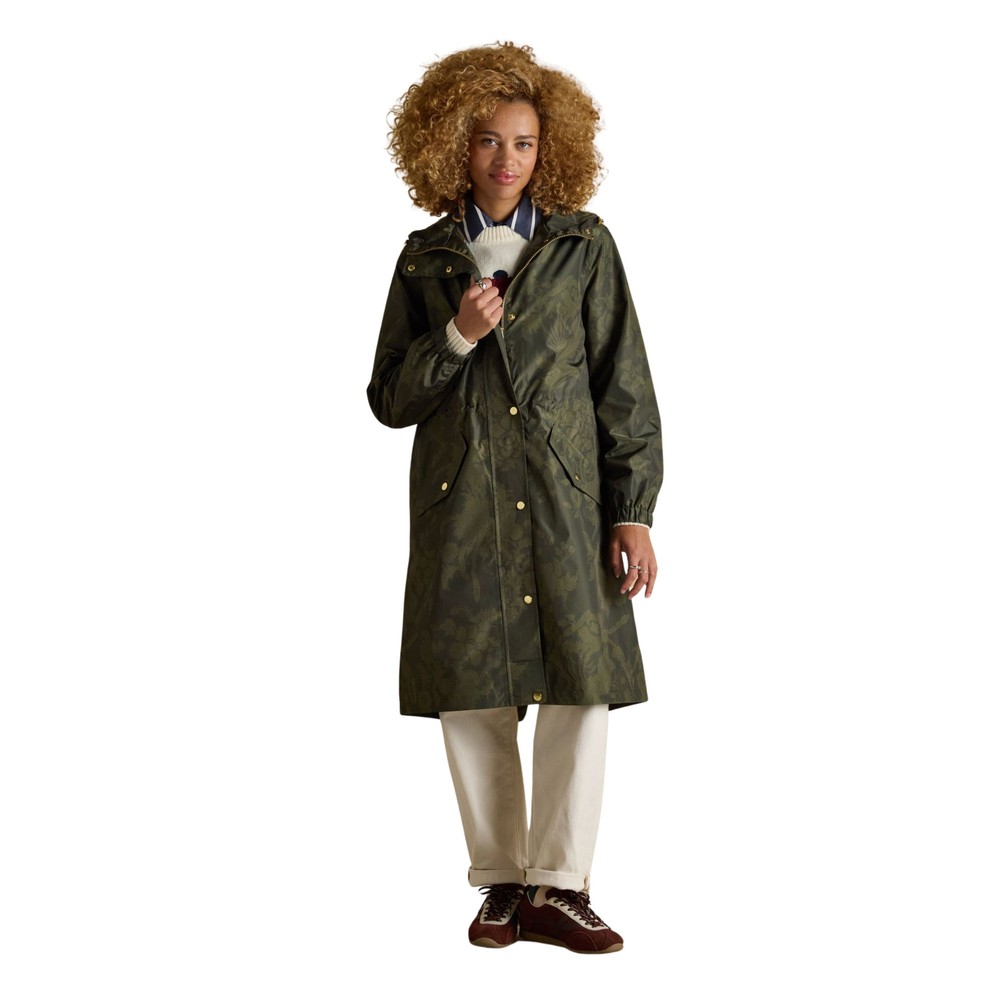 Joules Womens Holkham Raincoat Green Grapeleaf