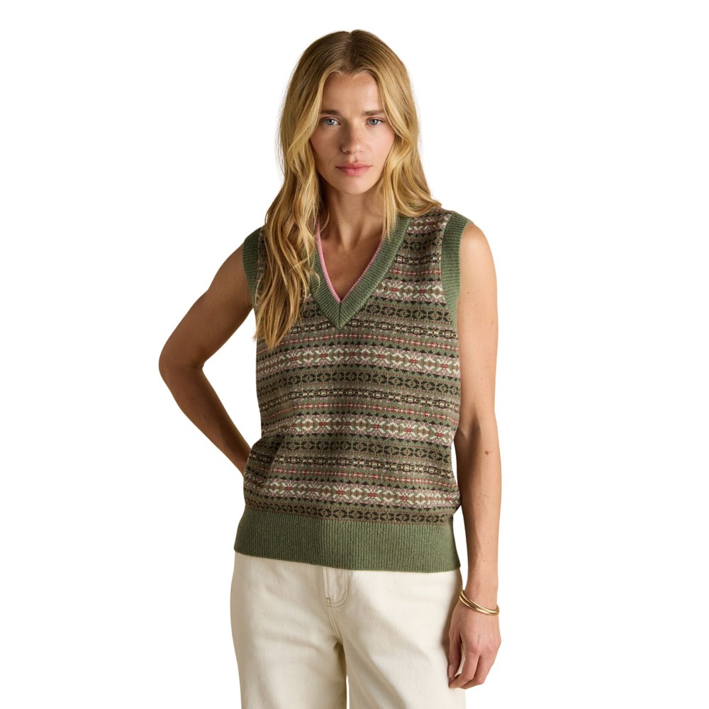 Joules Womens Islay Knitted Vest Green