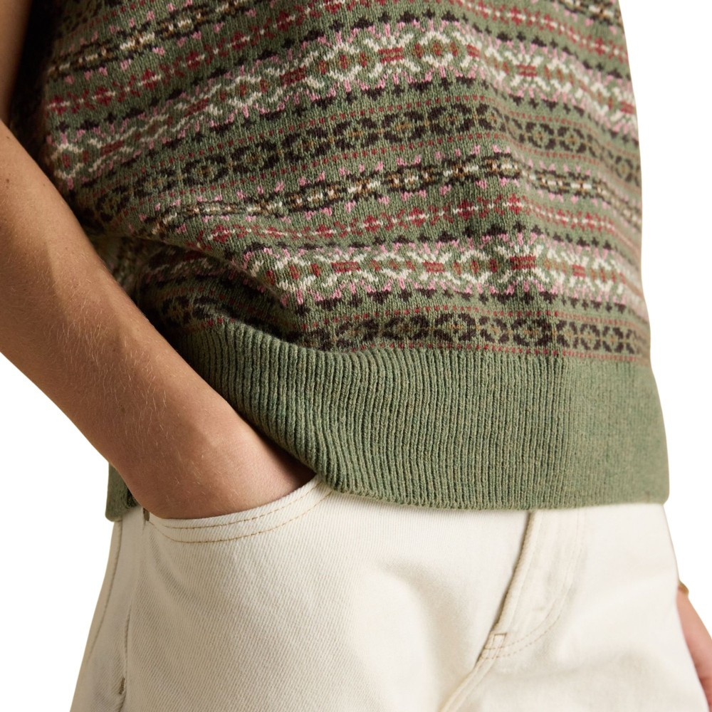 Womens Islay Knitted Vest Green