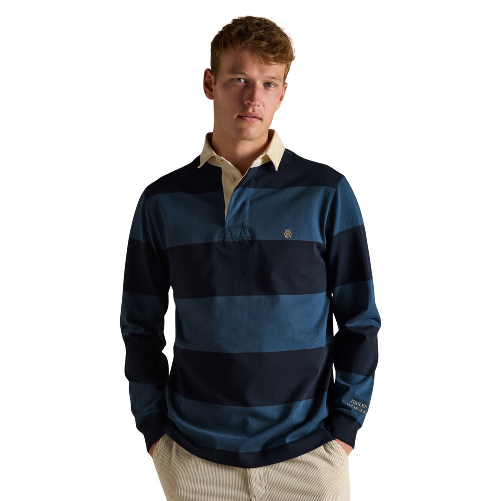 Joules Striped Rugby Club Shirt Blue/Navy