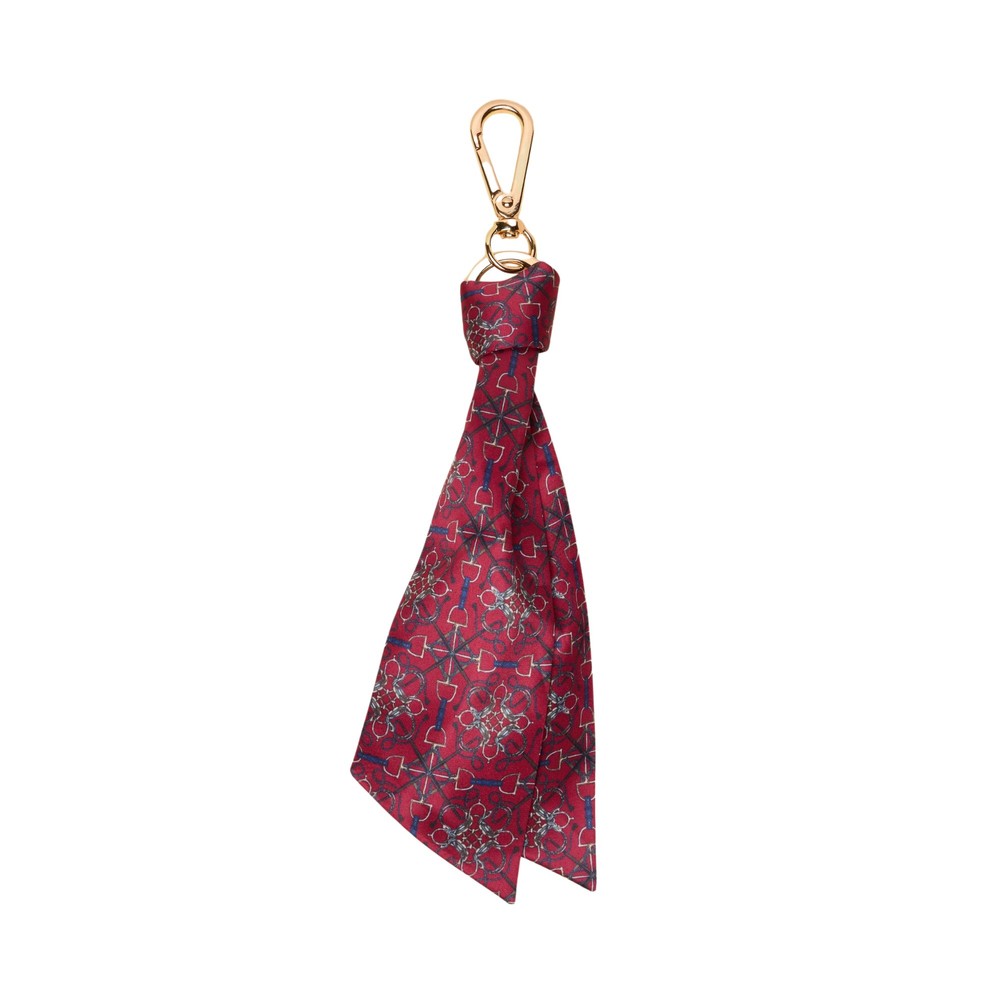 Joules Womens Amber Keyring Berry Red