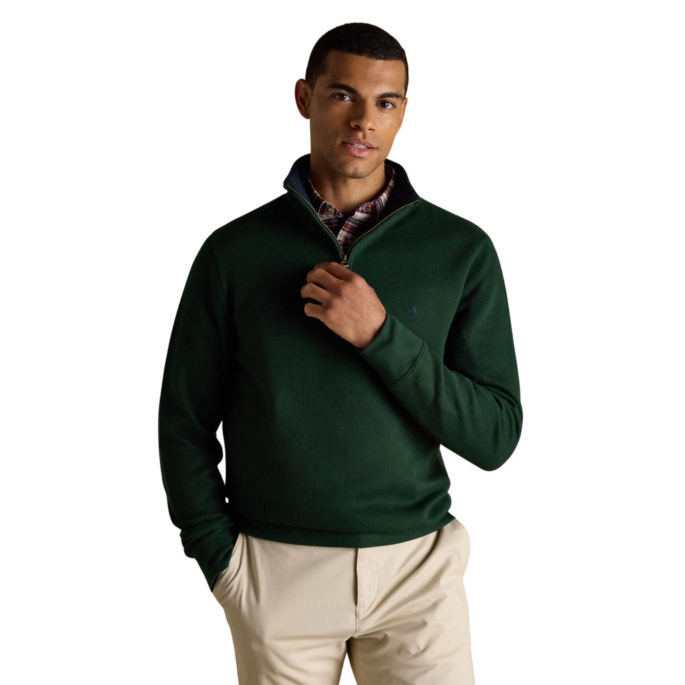 Joules Alistar Quarter Zip Sweatshirt Dark Green