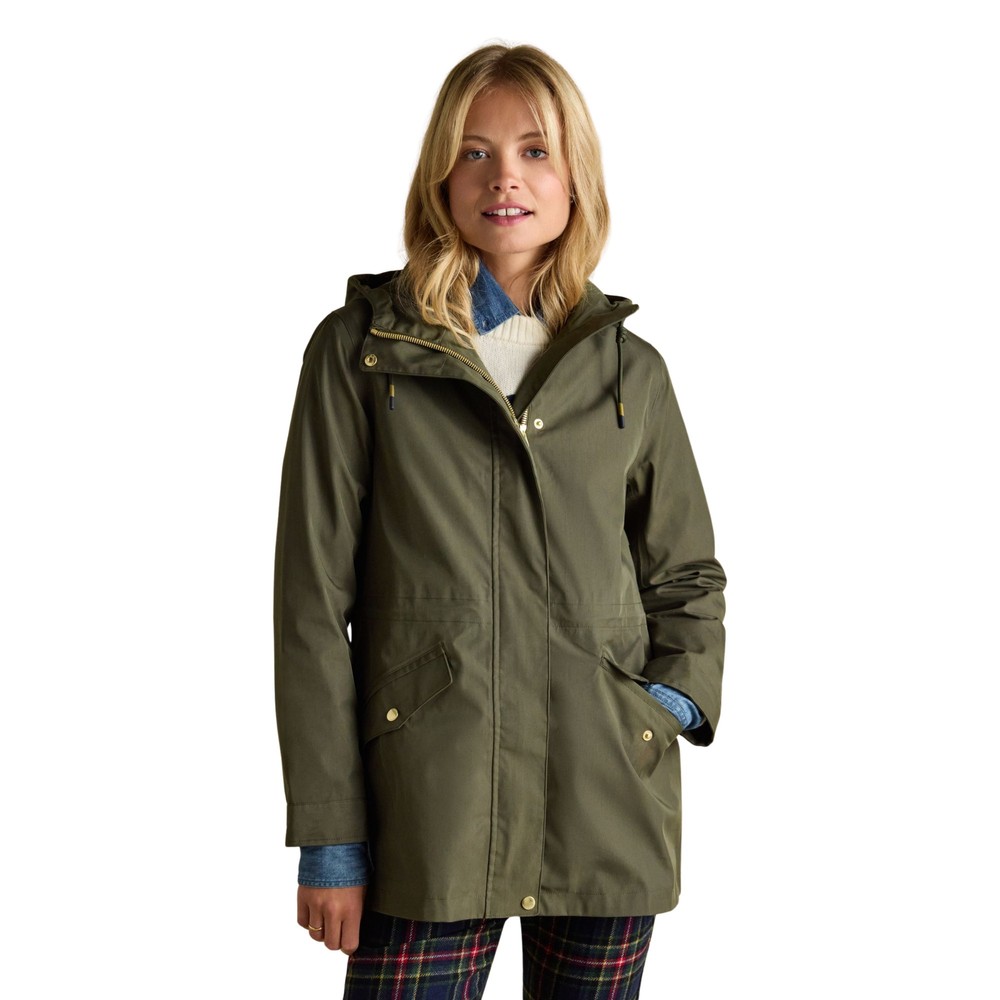 Joules Womens Portwell Raincoat Green Grapeleaf
