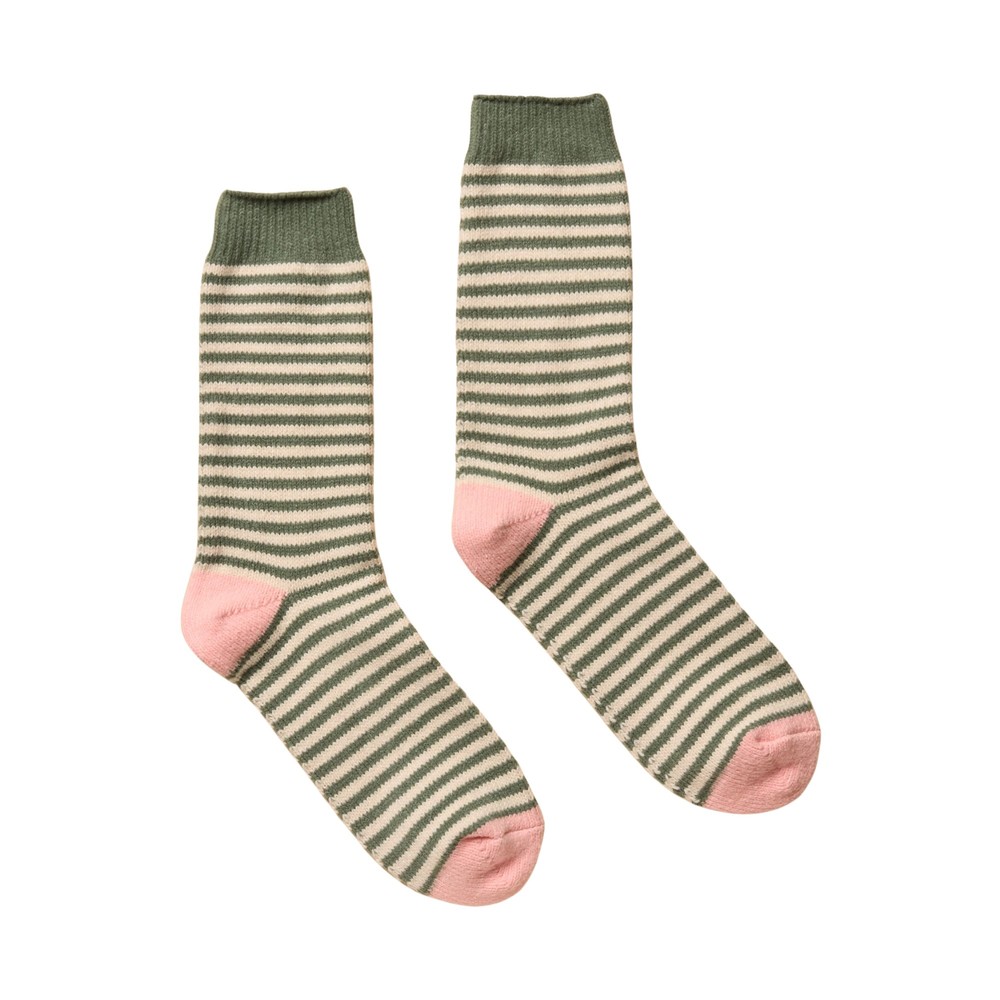 Joules Womens Cosy Stripe Khaki Green