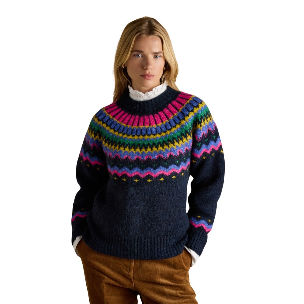 Joules Womens Charlie Knitted Sweatshirt Navy