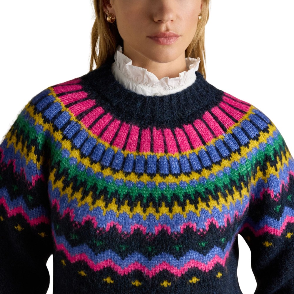 Womens Charlie Knitted Sweatshirt Navy