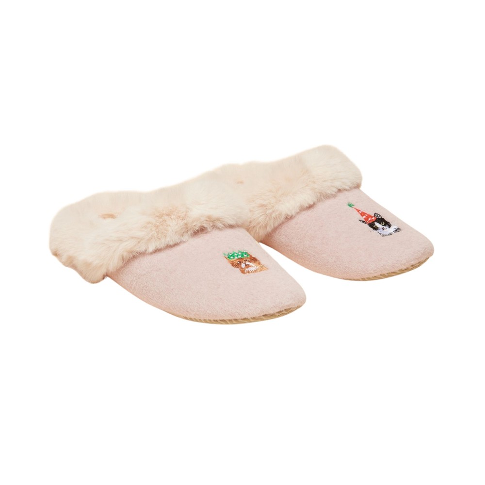Joules Womens Slippers Pink