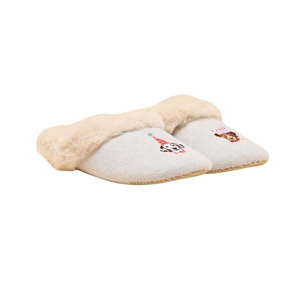 Joules Womens Slippers Grey