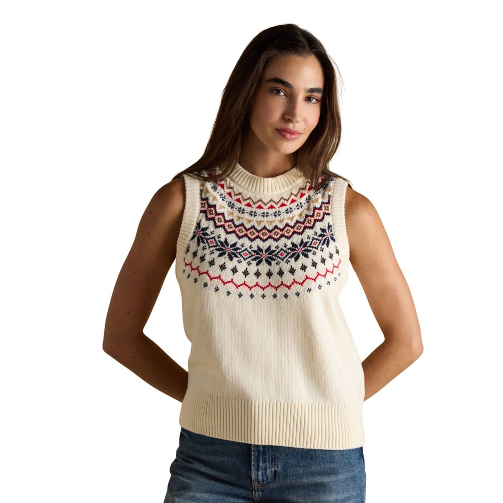 Joules Womens Alba Tank Knitted Vest Cream