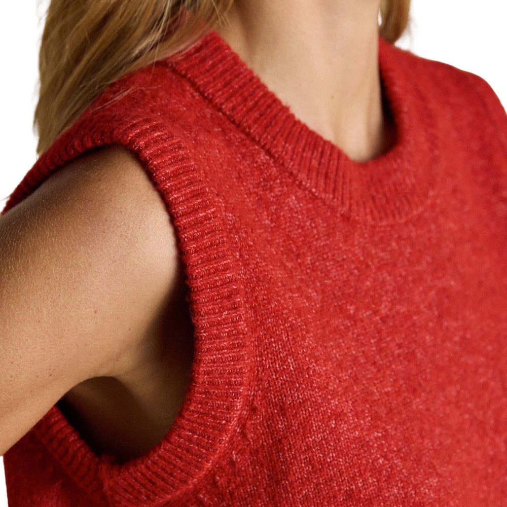 Womens Holly Knitted Vest Red