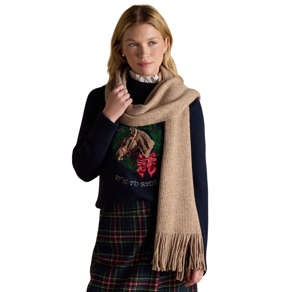 Joules Womens Rosa Scarf Oatmeal
