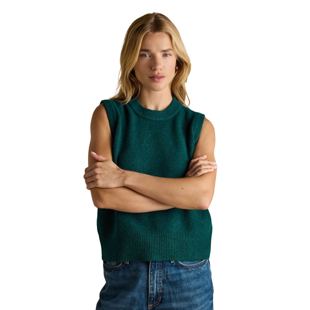 Joules Womens Holly Knitted Vest Dark Green