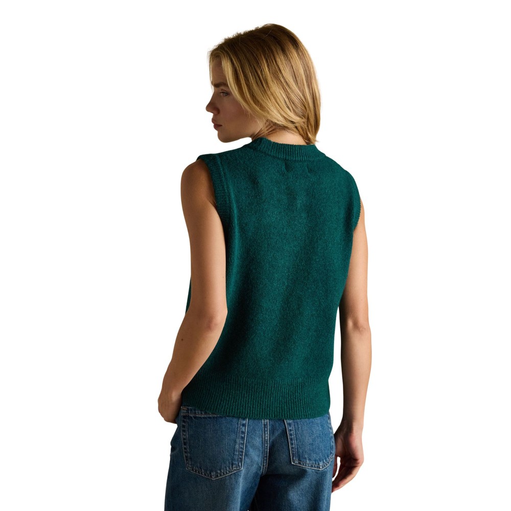 Womens Holly Knitted Vest Dark Green