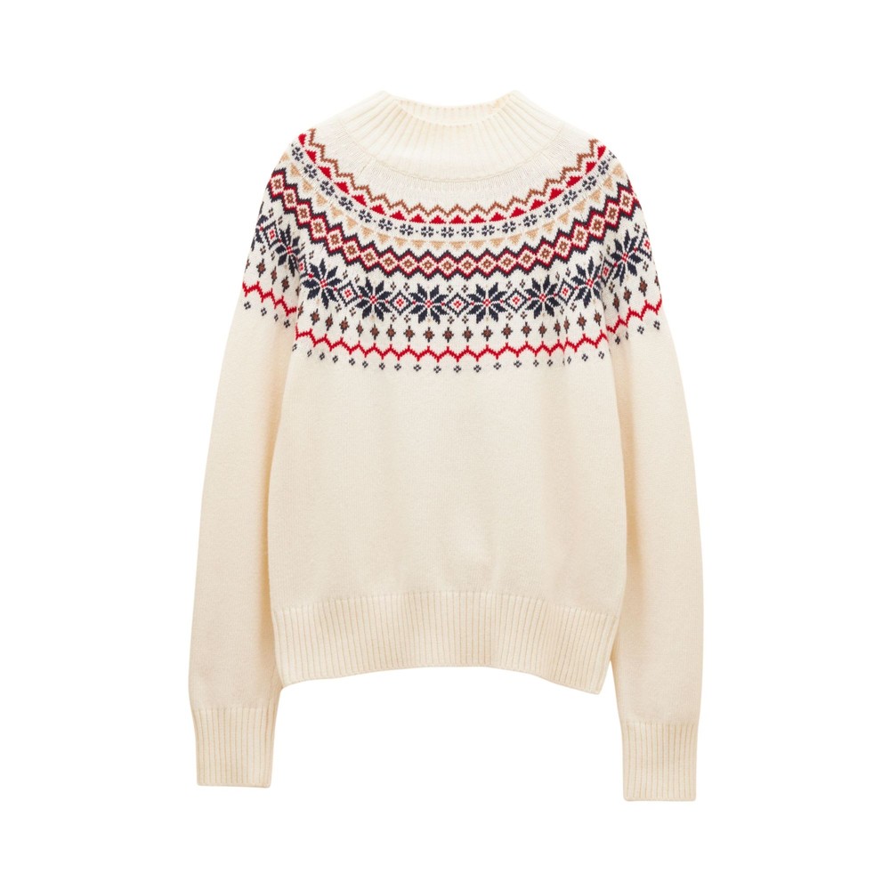 Joules Womens Alba Knitted Sweatshirt Cream