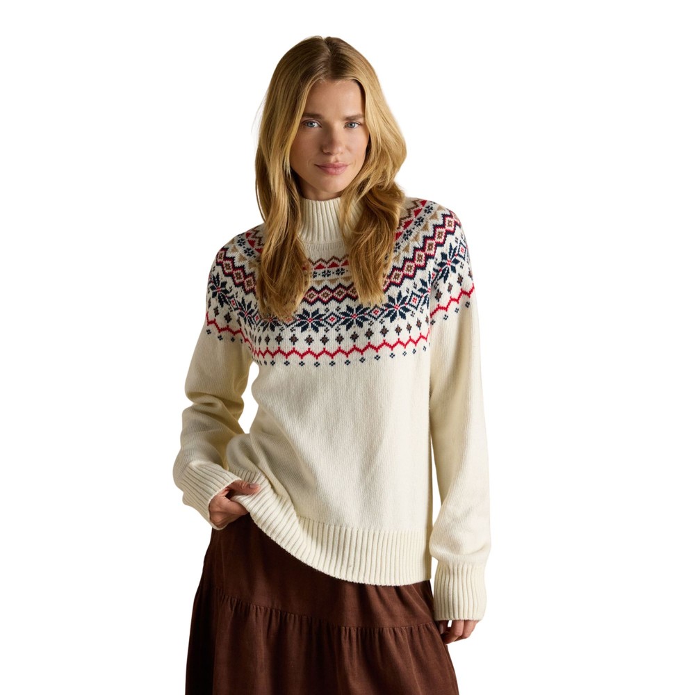 Joules Womens Alba Knitted Sweatshirt Cream