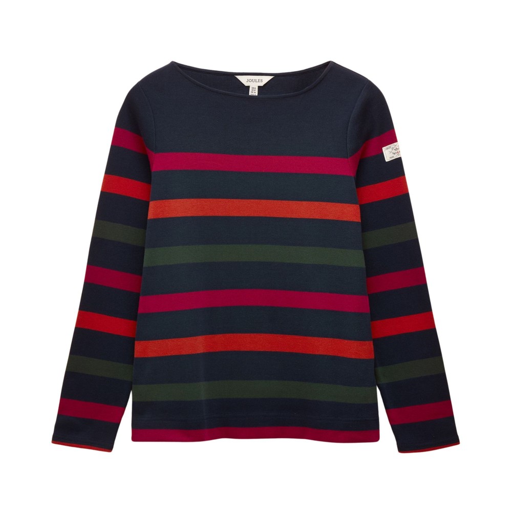 Joules Womens Harbour Striped Top Navy Multicolour