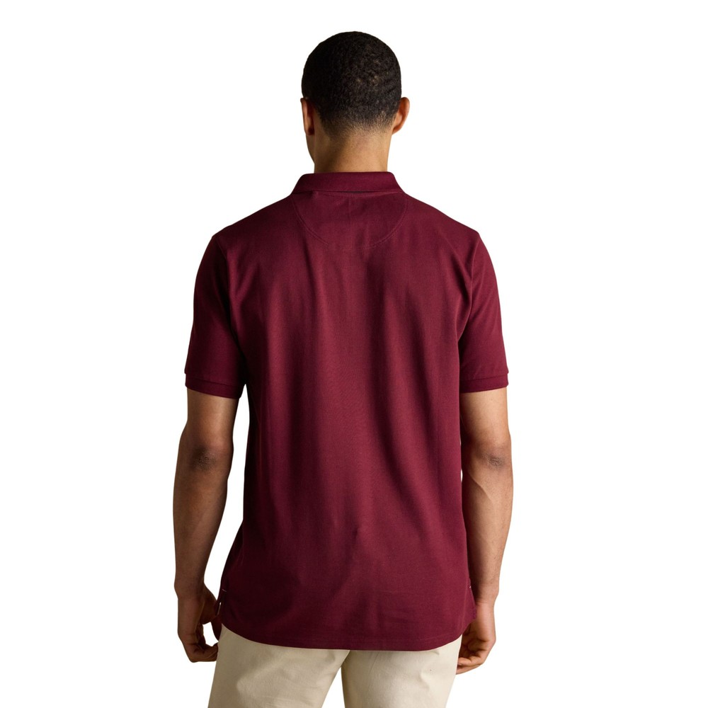 Woody Pique Polo Shirt Burgundy Red