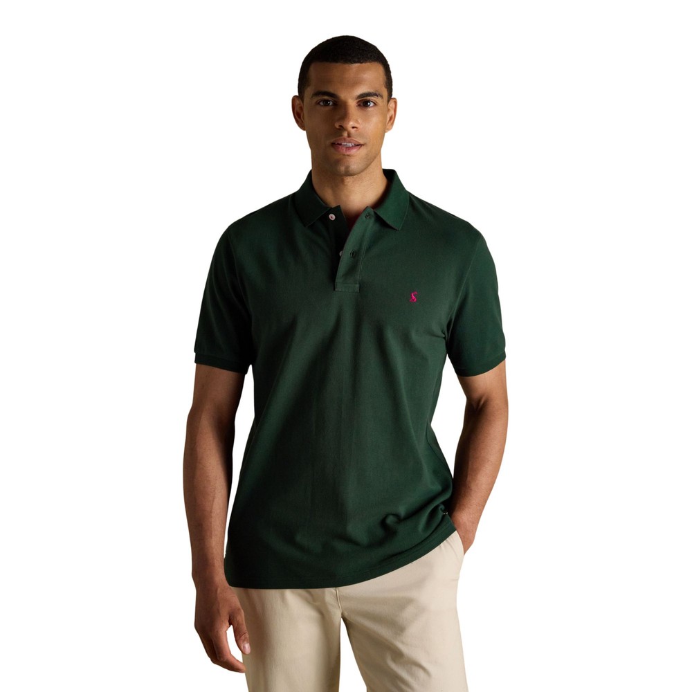 Joules Woody Pique Polo Shirt Dark Green