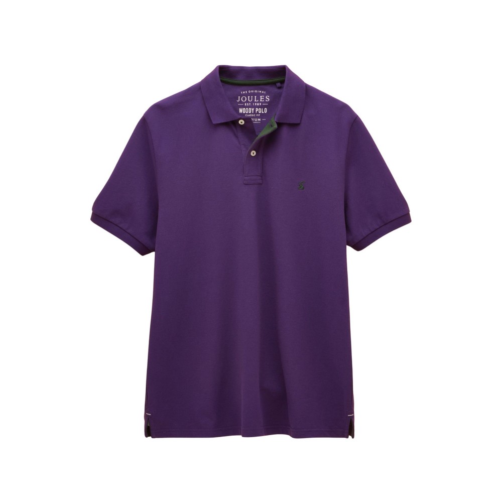 Joules Woody Pique Polo Shirt Purple