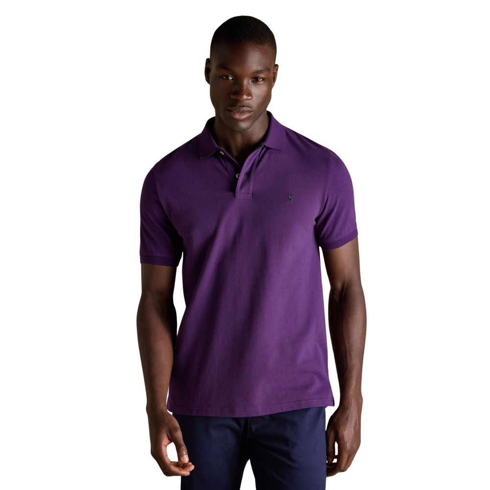 Joules Woody Pique Polo Shirt Purple