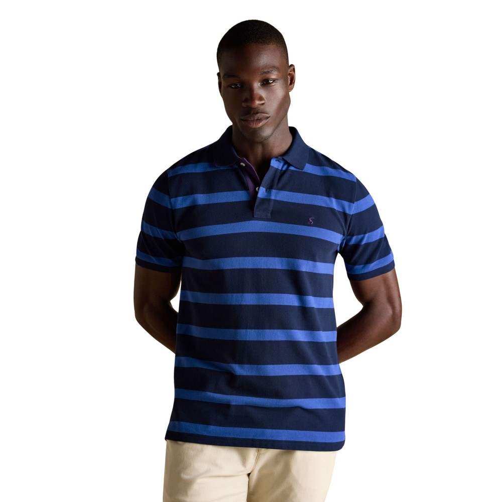 Joules Woody Striped Polo Shirt Blue/Navy