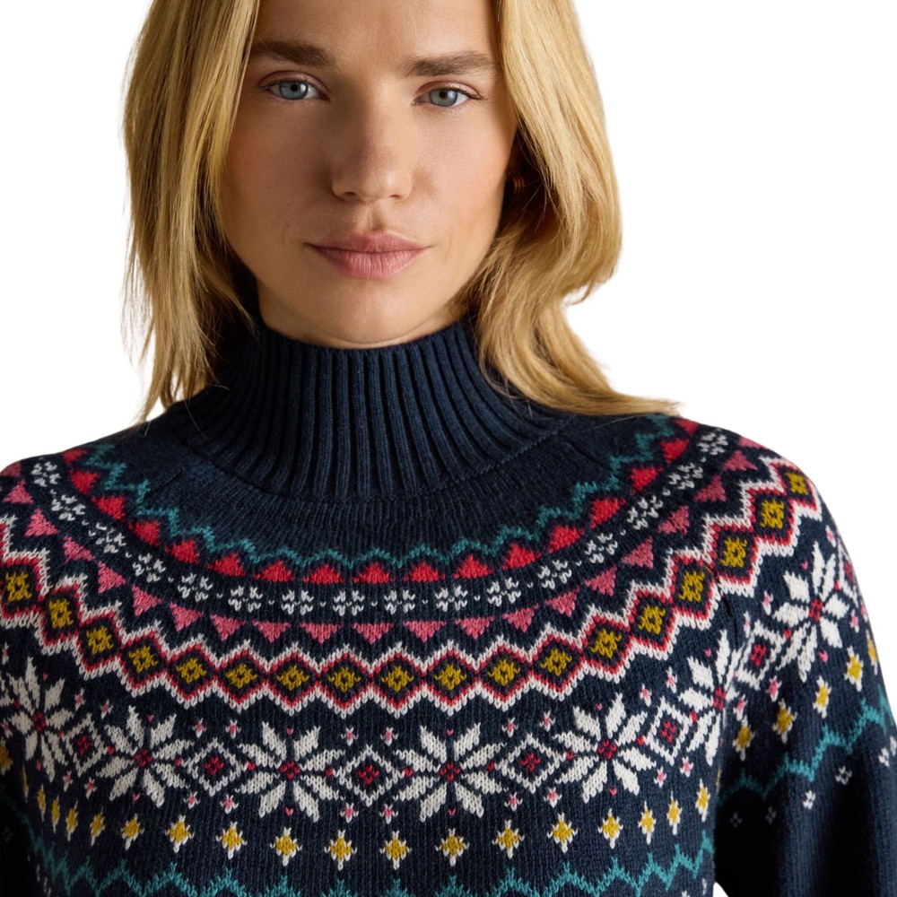 Womens Alba Knitted Sweatshirt Navy