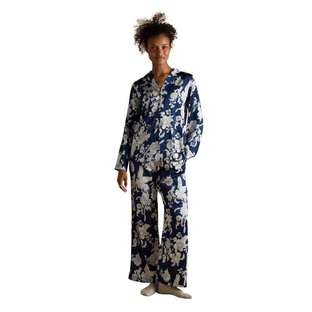 Joules Womens Bonnie Pyjama Set Navy Floral