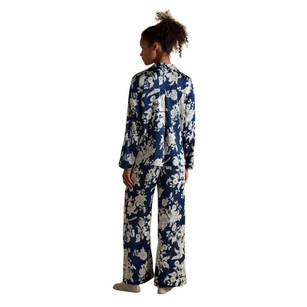 Womens Bonnie Pyjama Set Navy Floral