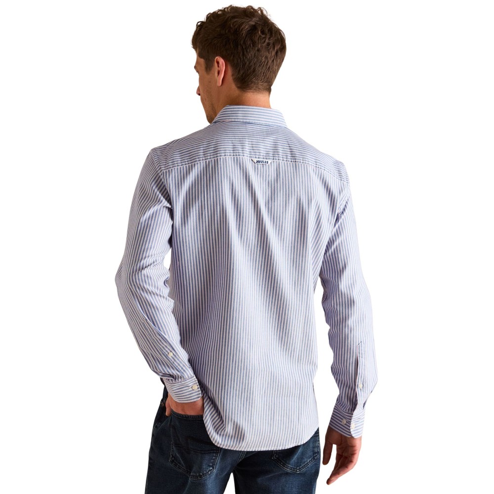 Mens Oxford Stripe Shirt Blue