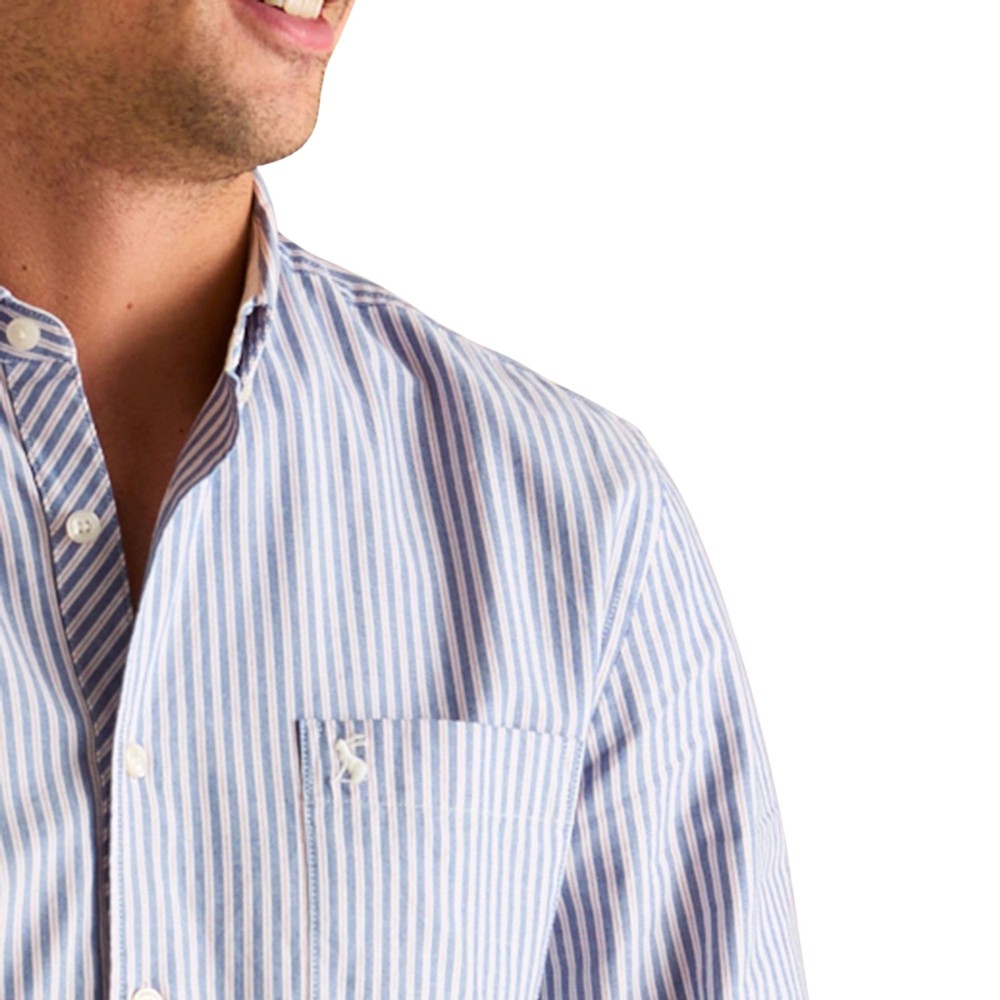 Mens Oxford Stripe Shirt Blue