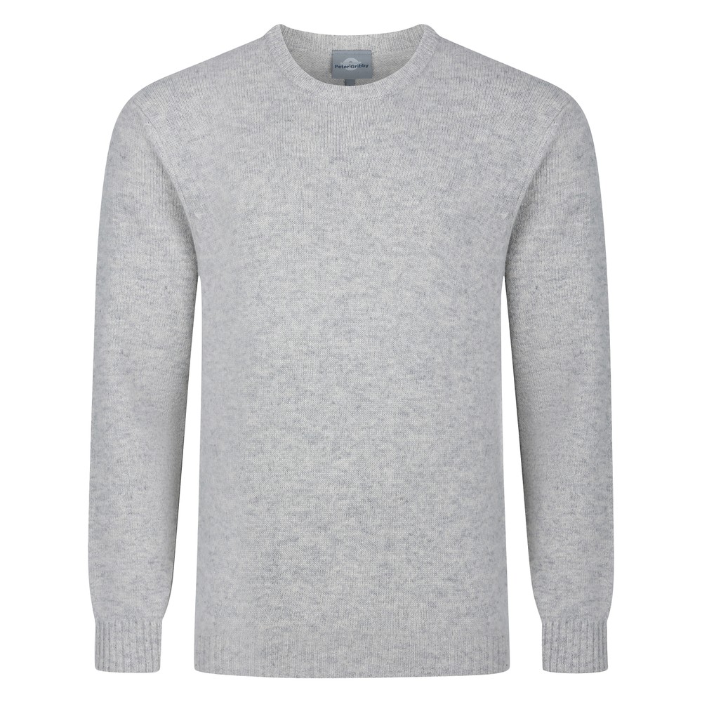 Peter Gribby Lambswool Crewneck Sweater Silver