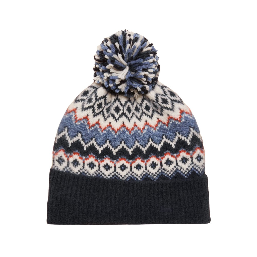 Joules Womens Kara Bobble Hat Navy
