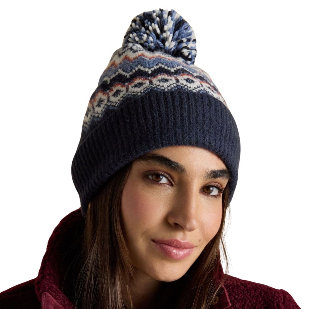 Joules Womens Kara Bobble Hat Navy