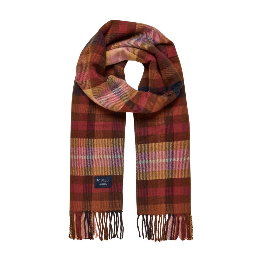 Joules Womens Langtree Scarf Berry Red