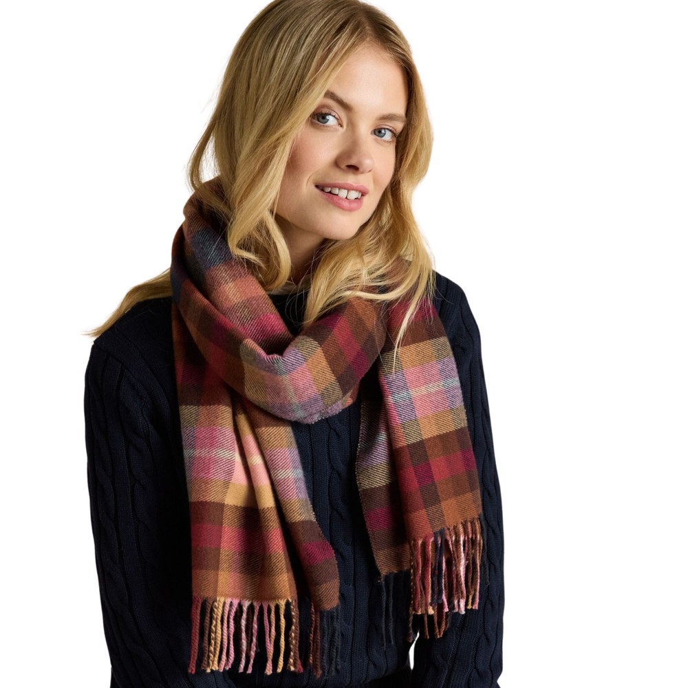 Joules Womens Langtree Scarf Berry Red