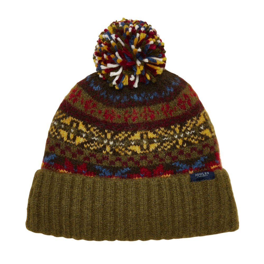 Joules Walcott Bobble Hat Green