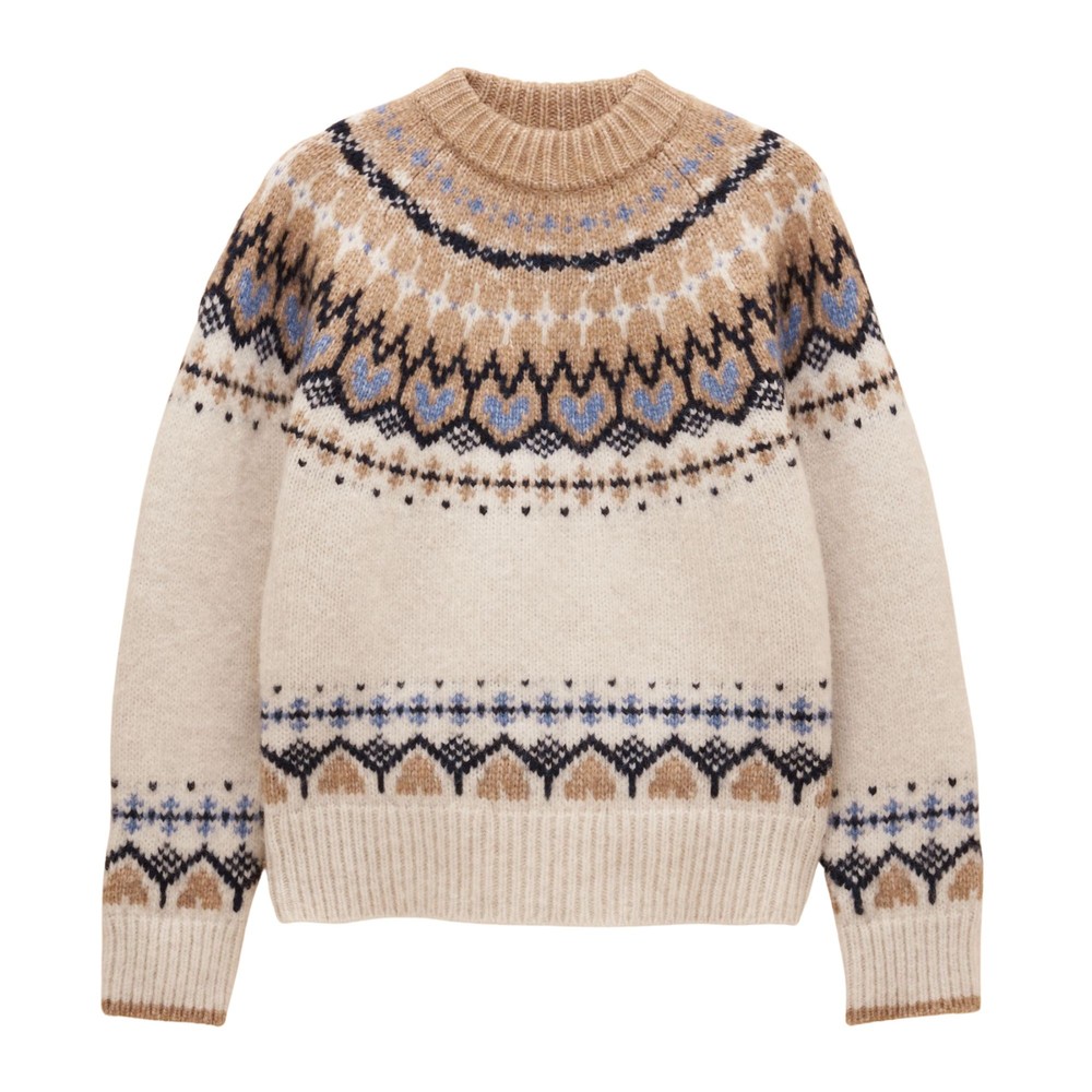 Joules Womens Charlie Knitted Patter Sweatshirt Cream