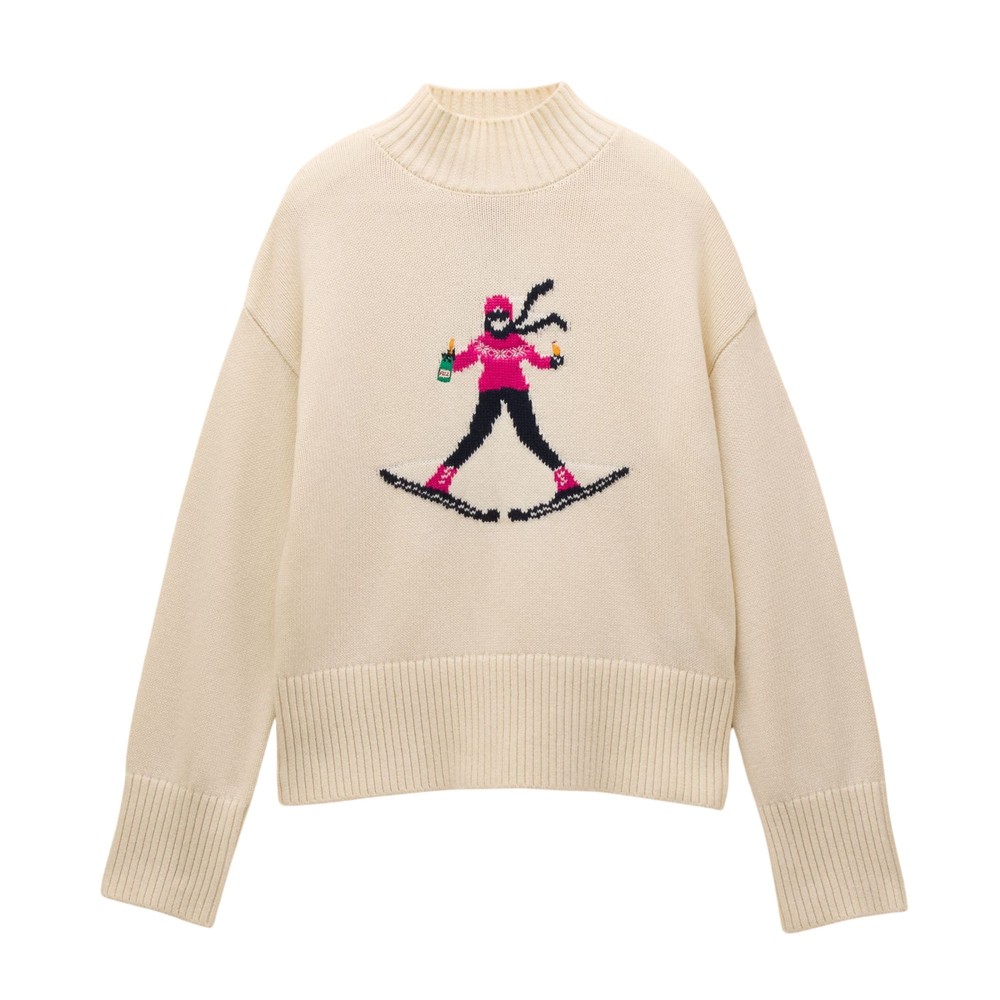 Joules Womens Abigail Cream Roll Neck Knitted Sweatshirt Cream