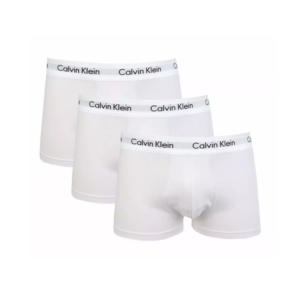 Calvin Klein 3 Pack Trunks - Cotton Stretch White