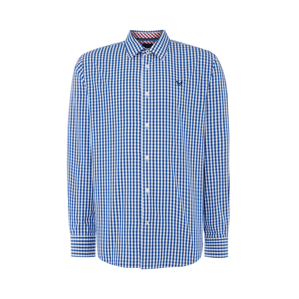 Classic Long Sleeve Gingham Shirt Marine