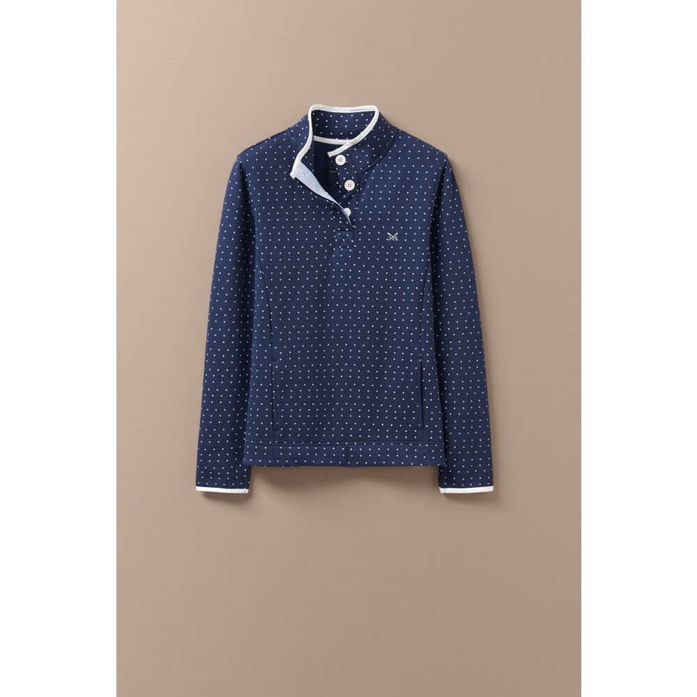 Half Button Printed Sweatshirt Nightskypt