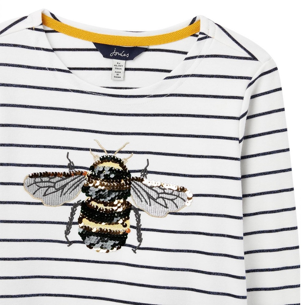 Girls Harbour Luxe Bee Embellished Top Embroided Bee