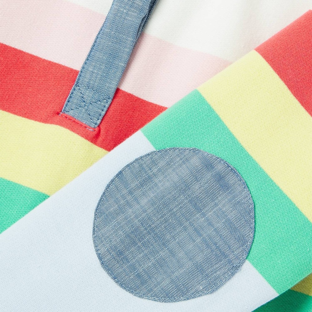 Girls Saunton Half Zip Sweatshirt Blue Multi Stripe