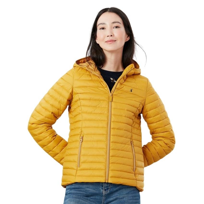 Womens Snug Shower Proof Packable Coat Antique Gold