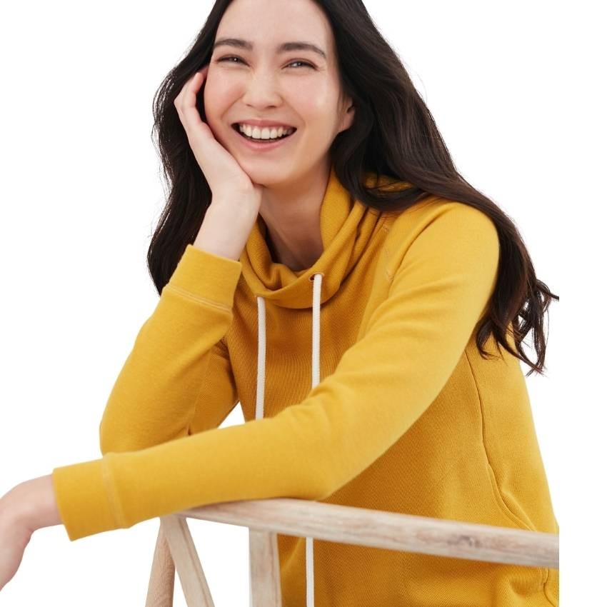 Womens Nadia Ribbed Sweatshirt - French Navy Antique Gold