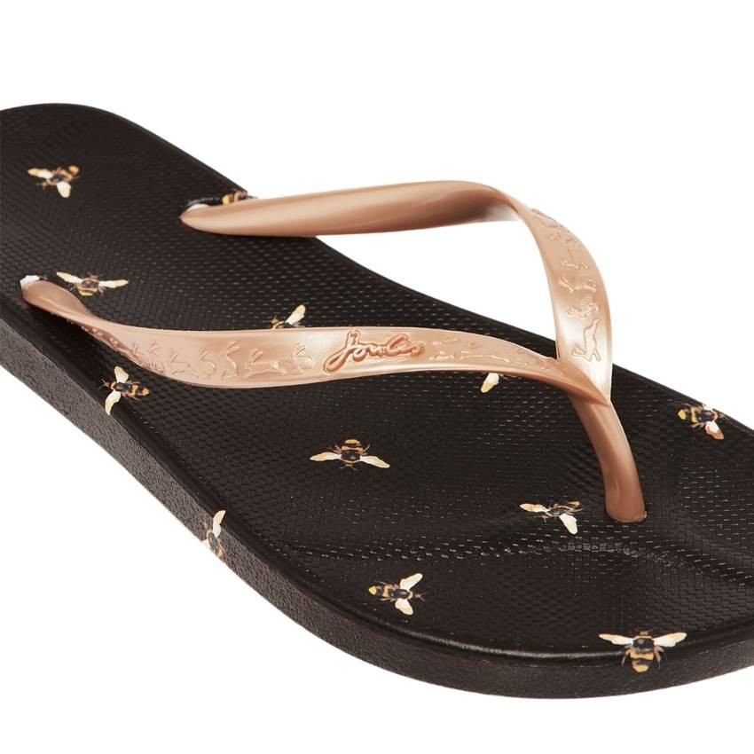 Womens Joules Womens Flip Flops in Blackbee